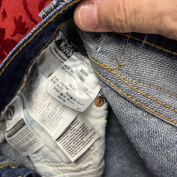 Levis 501 Button Fly Shorts Men 30 Denim Jorts Blue Skater Jean Straight *read‎ - Picture 7 of 10